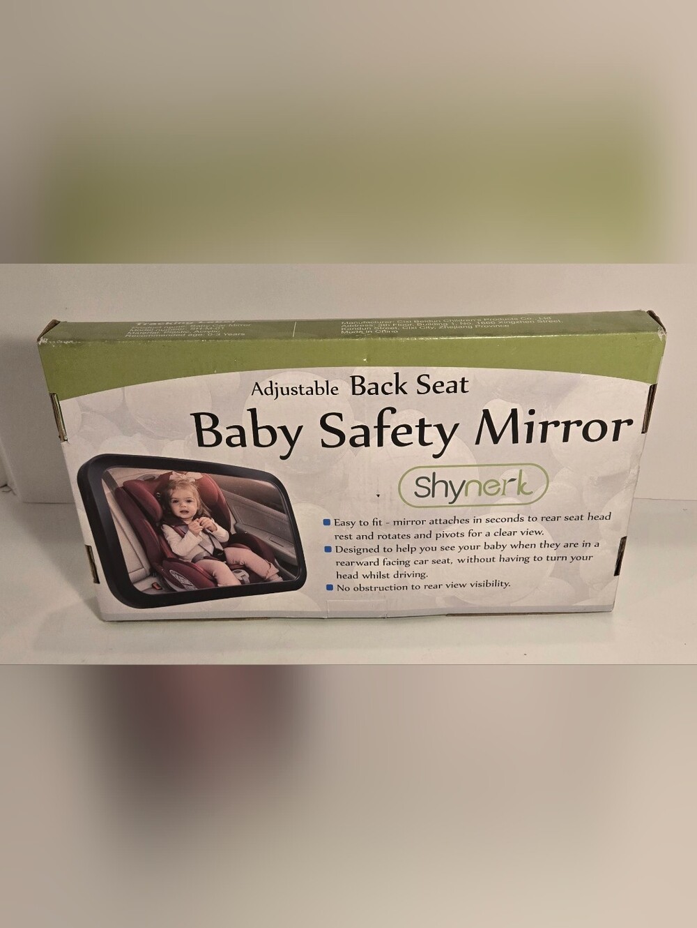 Shynerk Baby Safety Car Mirror Adjustable Back Seat Child Design Easy Fit NEW